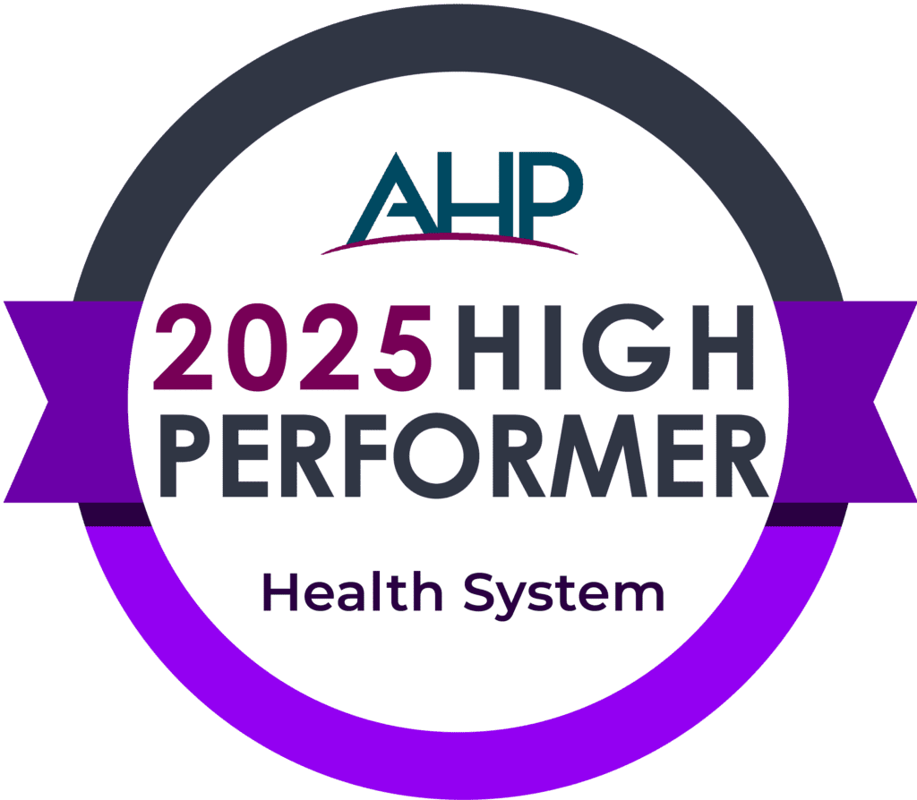 2025 High Performer Health System Seal from AHP